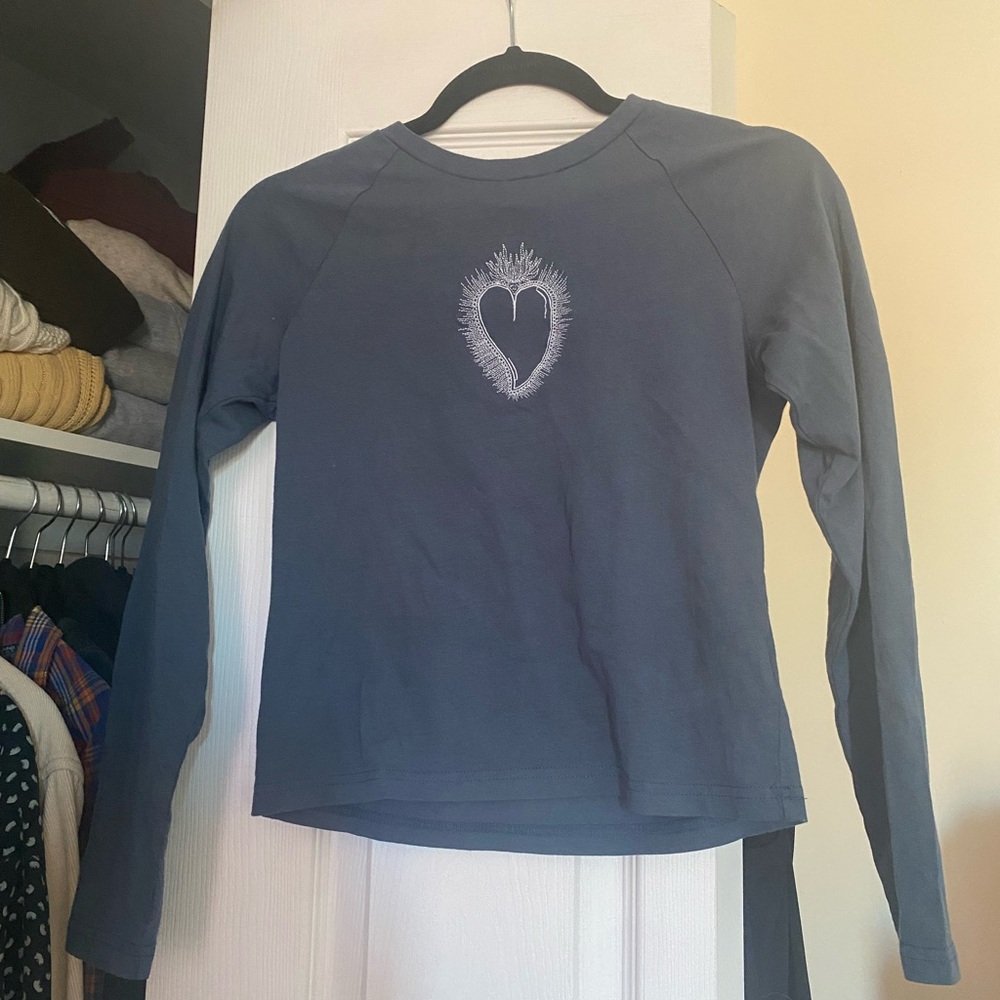 Princess Polly blue long sleeve shirt size 6